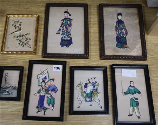 A group of Chinese pith paintings